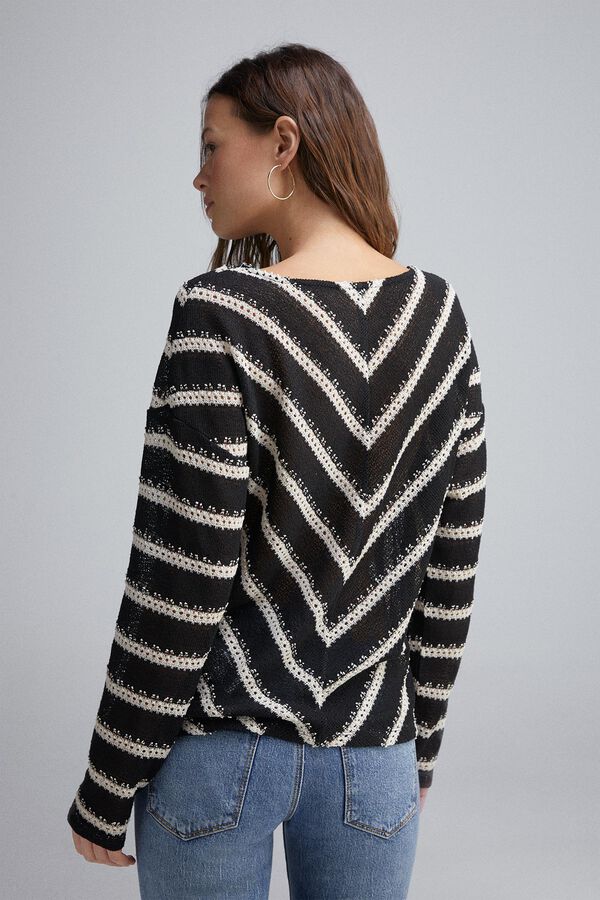 Springfield Playera estructura chevron negro