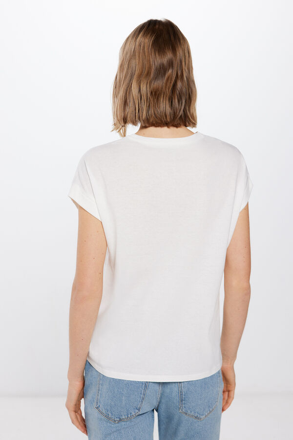 Springfield Playera Gráfica Étnica beige
