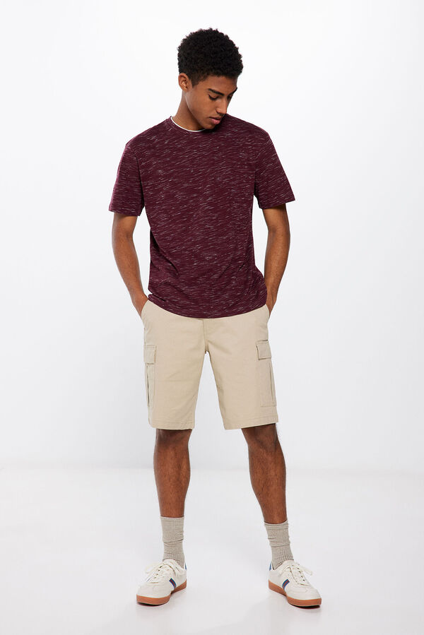 Springfield Playera doble textura púrpura