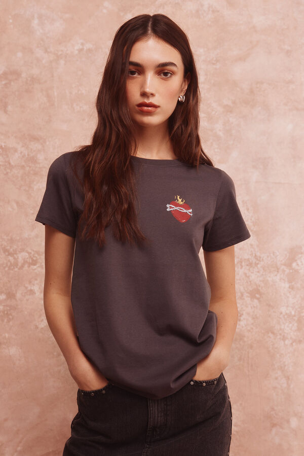 Springfield Playera "Viaje infinito" gris