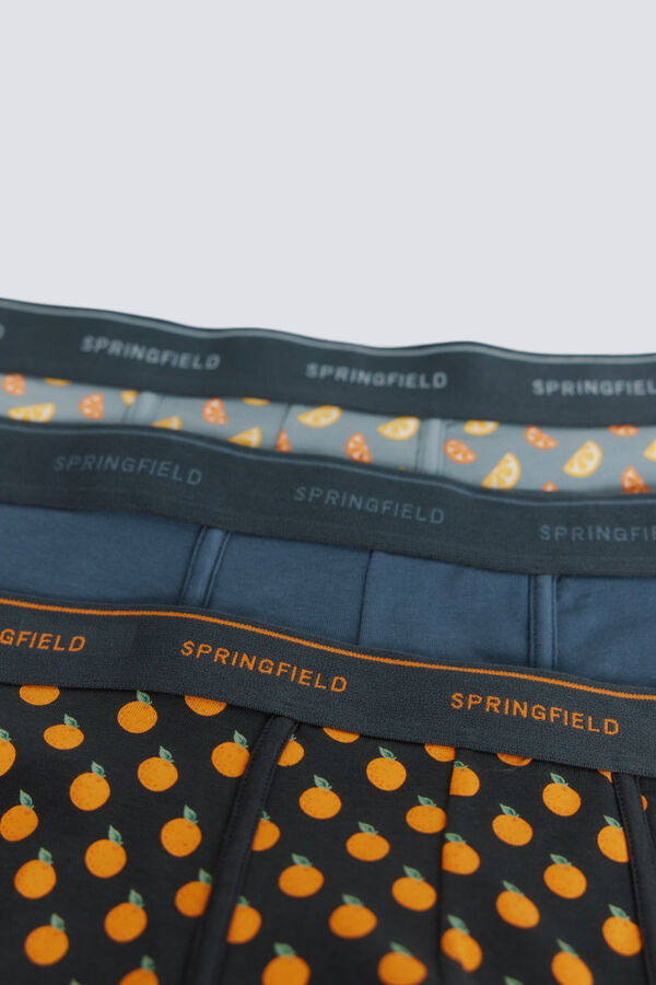 Springfield Pack 3 boxers c&iacute;tricos azul