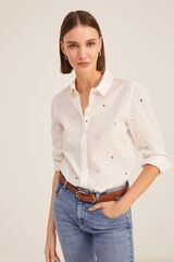 Springfield Blusa Estrellas Bordadas beige