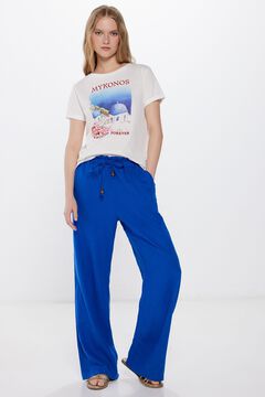 Springfield Playera Gráfica Paisaje beige