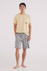 Springfield Pijama corto elefantes amarillo