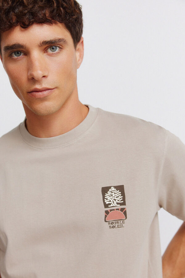 Springfield Playera logo Springfield collage beige
