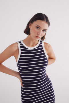 Springfield Vestido tubo rayas marineras marino