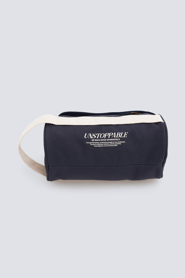 Springfield Neceser casual de lona blanco