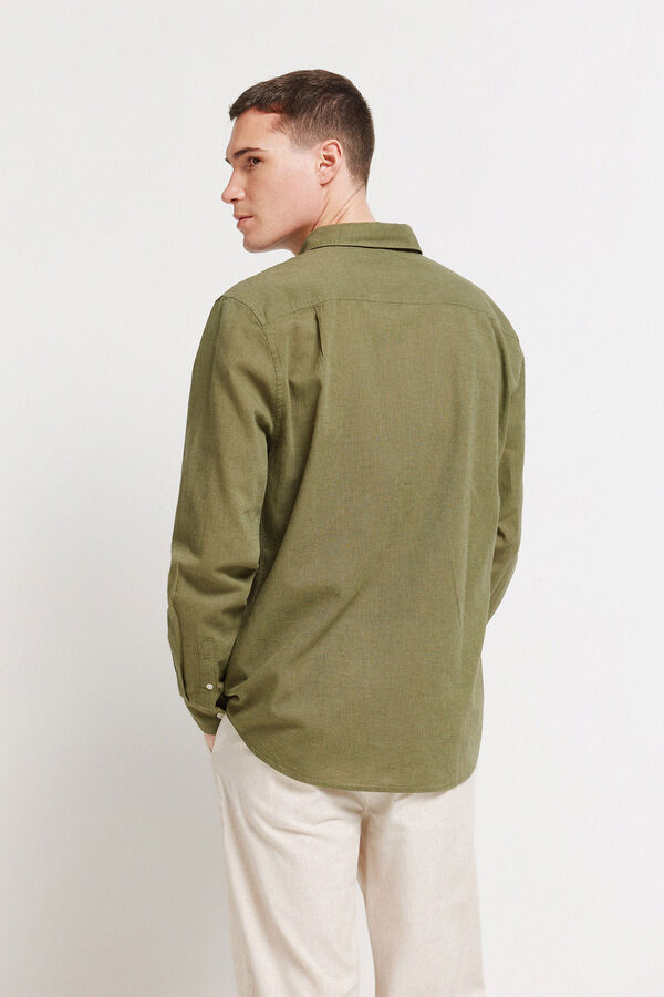 Springfield Camisa lino kaki