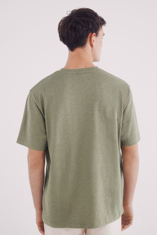 Springfield Playera algodón slub kaki