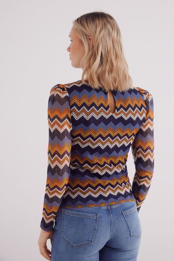 Springfield Playera zigzag estructura marino