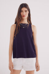 Springfield Playera lisa bimateria azulado