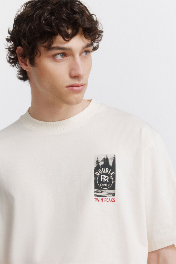 Springfield Playera Twin Peaks blanco