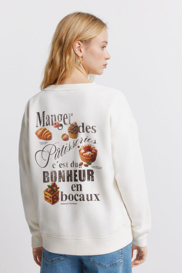 Springfield Sudadera Caf&eacute; boheme blanco