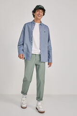 Springfield Camisa oxford color azul