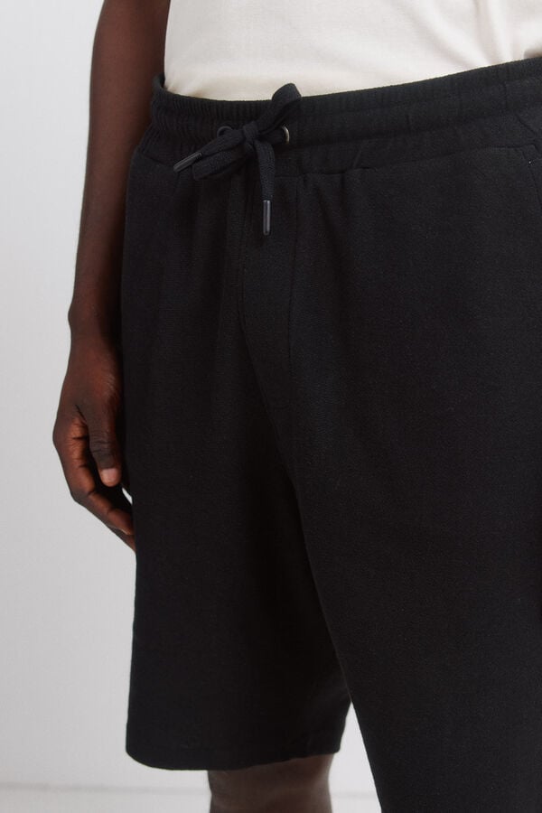 Springfield Bermudas de felpa negro