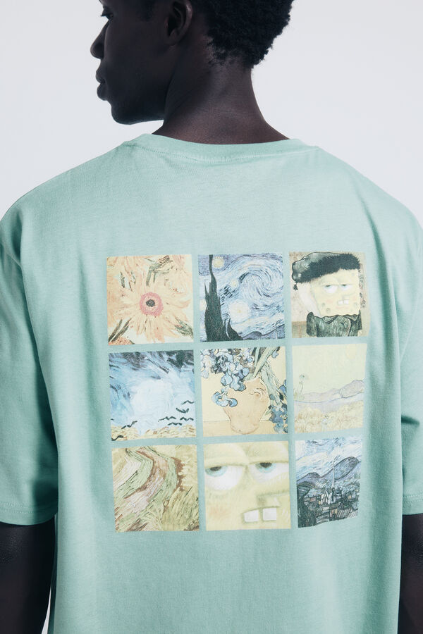 Springfield Camiseta Bob Esponja Van Gogh verde