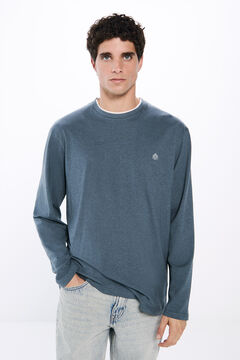 Springfield Camiseta manga larga doble melange azul