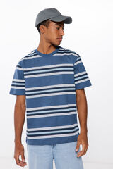 Springfield Playera rayas azul