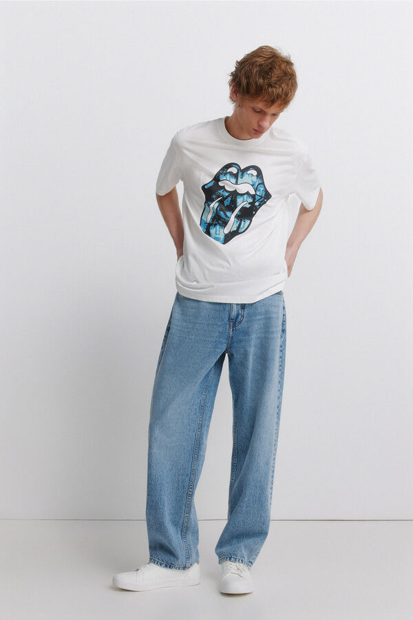 Springfield Playera Rolling Stones marfil
