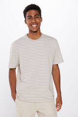 Springfield Polera raya estructura gris