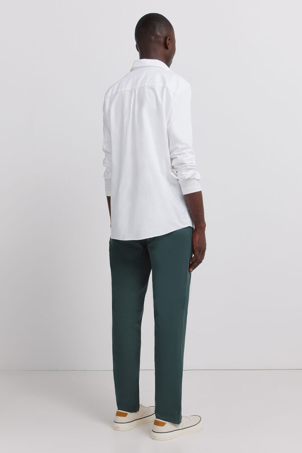 Springfield Pantal&oacute;n chino slim fit de color turquesa