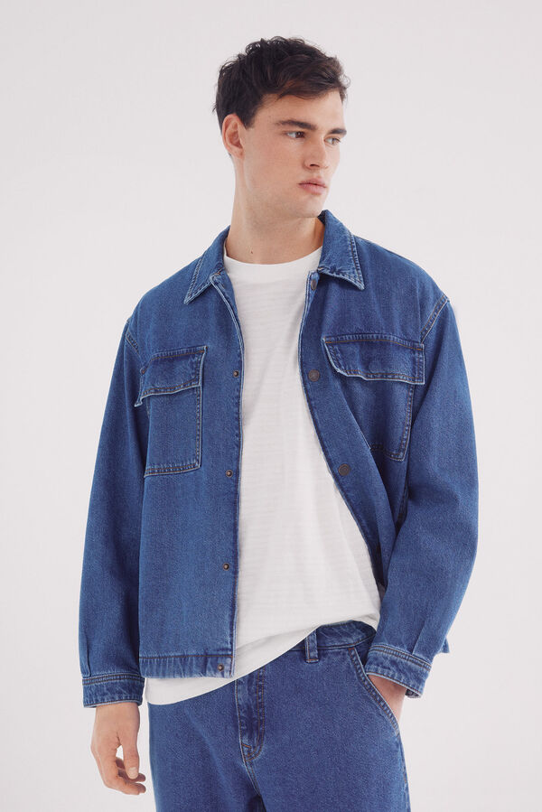 Springfield Playera raya piqué marfil