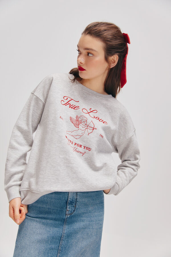 Springfield Sudadera "True love" gris
