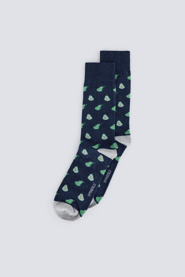 Springfield Calcet&iacute;n de pera de algod&oacute;n azulado