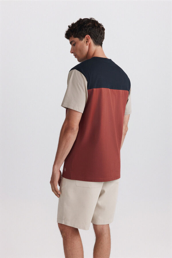 Springfield Playera color block naranja