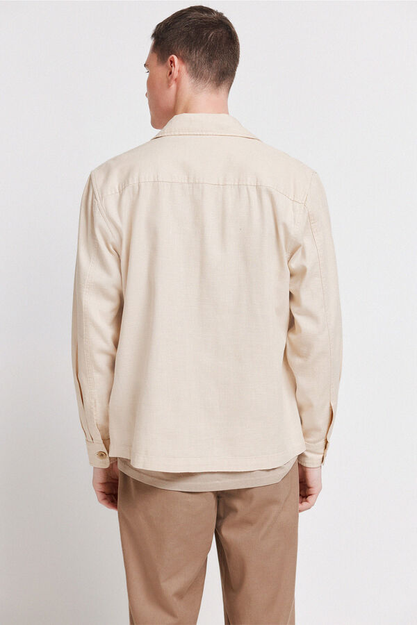 Springfield Sobrecamisa de corte holgado beige