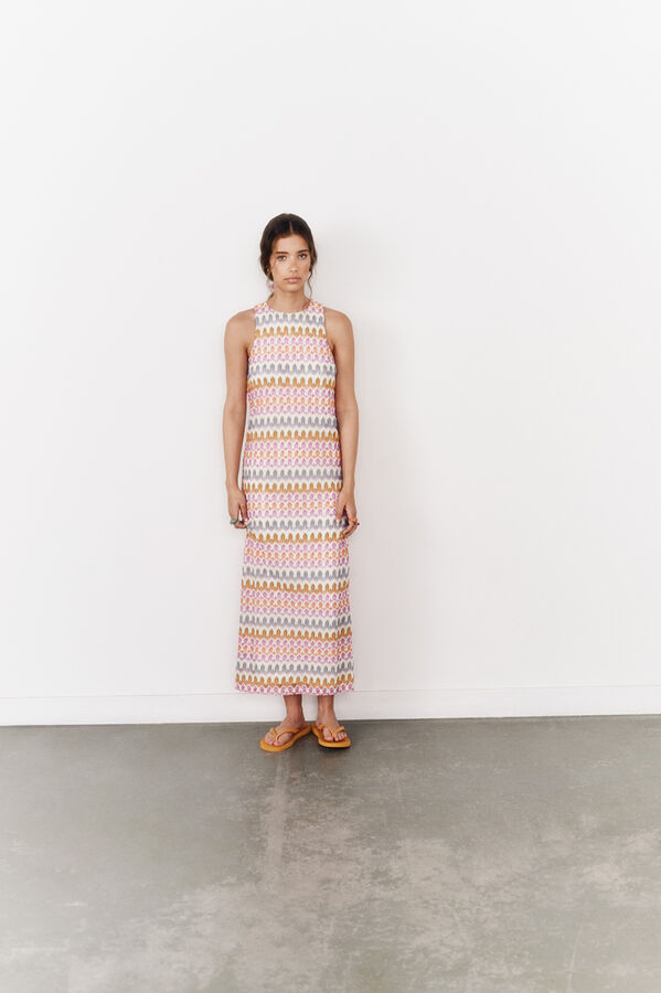 High Spirits Vestido crumble  estampado