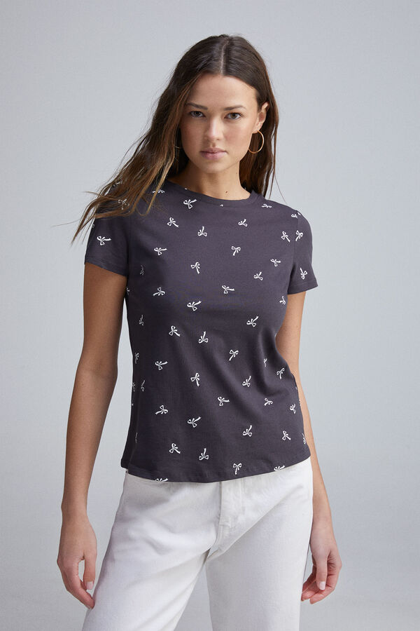 Springfield Playera estampada gris
