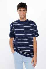 Springfield Playera rayas acuarela azul