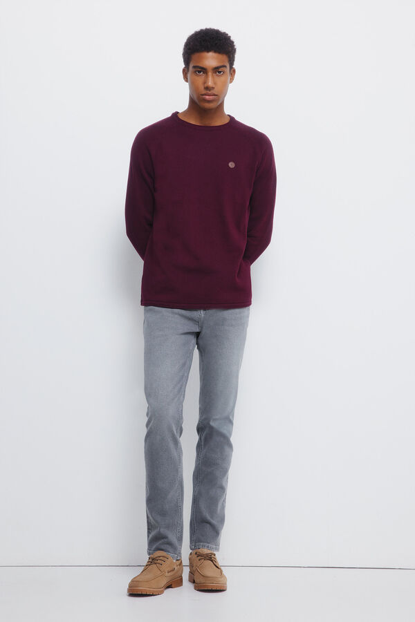 Springfield Jersey de cuello liso púrpura