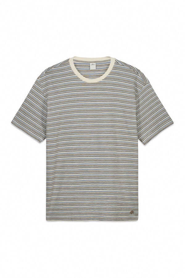 Springfield Playera con textura de rayas blanco