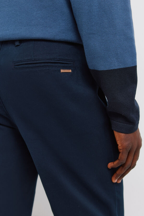 Springfield Pantal&oacute;n chino regular fit azul