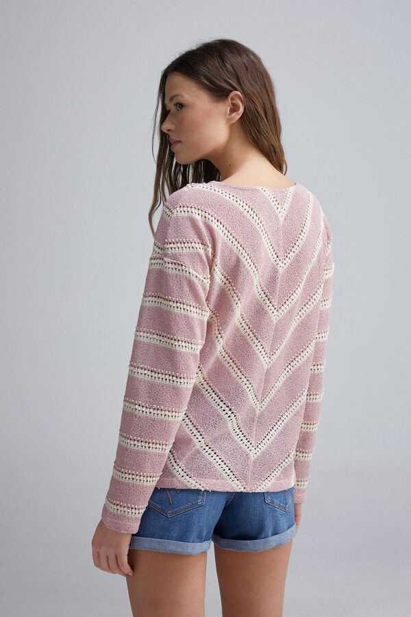 Springfield Playera estructura chevron morado/lila