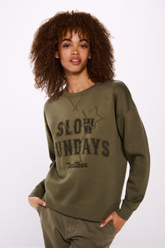 Springfield Sudadera "Slow sundays" verde