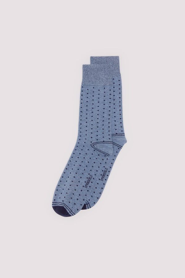 Springfield Calcetín jacquard lunares marino
