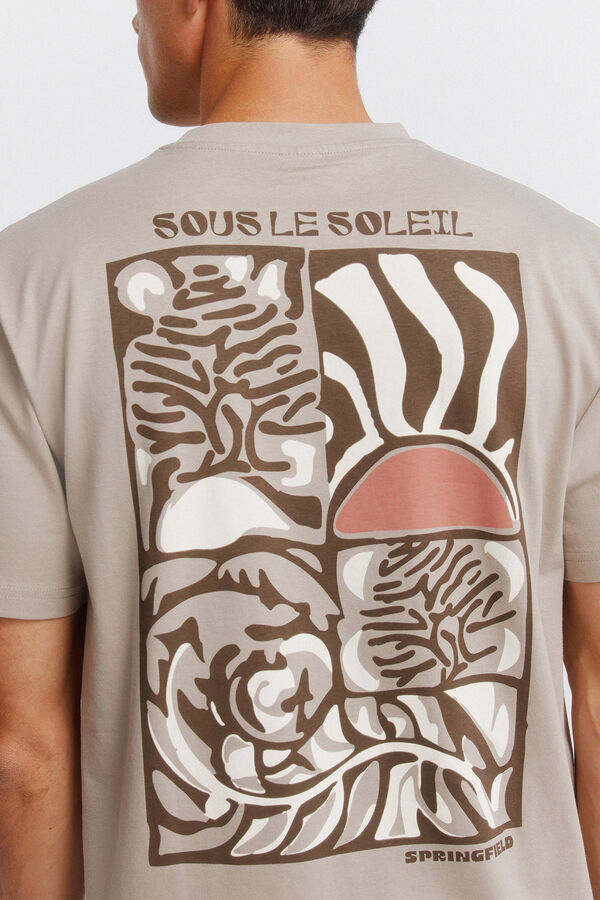 Springfield Playera logo Springfield collage beige