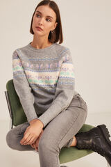 Springfield Suéter Jacquard Mariposas gris