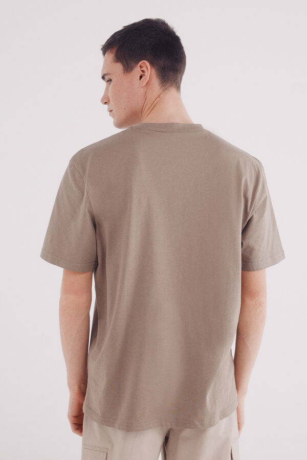 Springfield Playera básica cuello redondo café