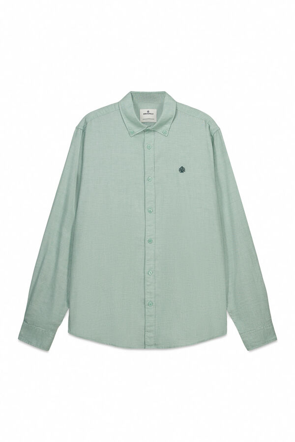 Springfield Camisa de estructura verde