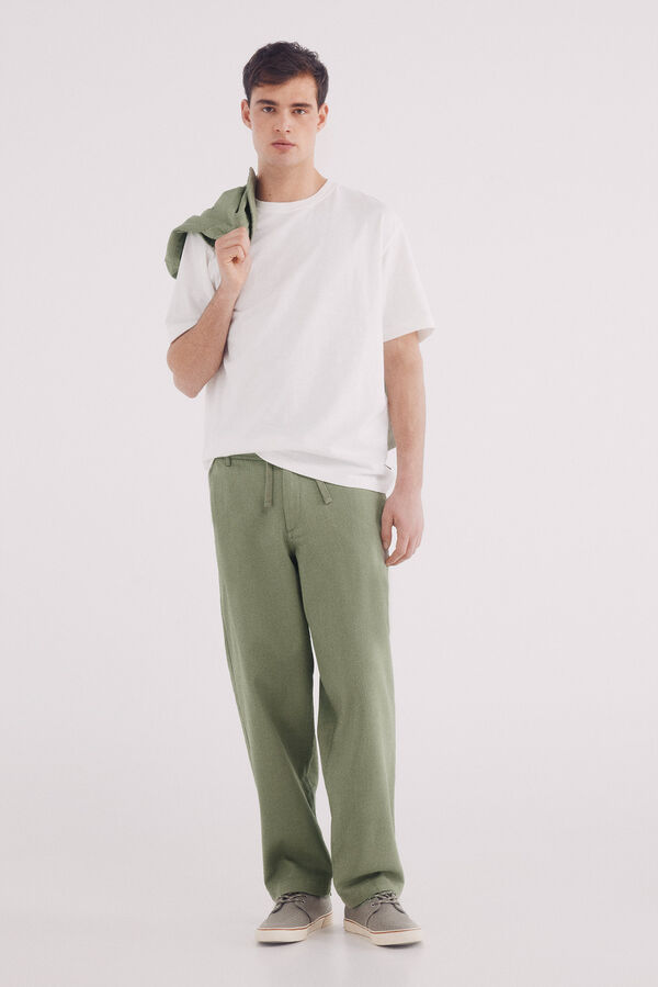 Springfield Playera algodón slub marfil