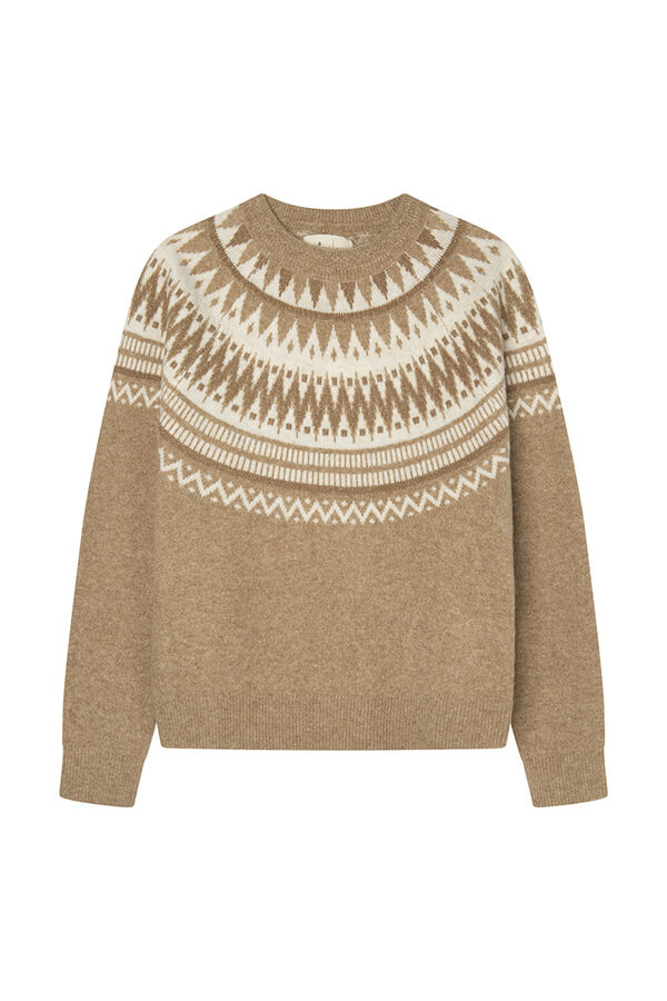Springfield Suéter cenefas jacquard café
