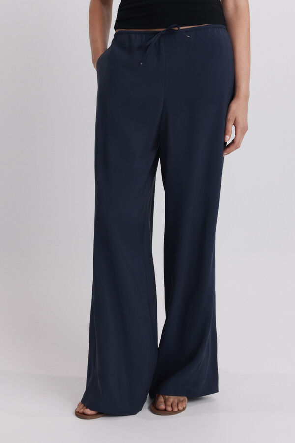 Springfield Pantal&oacute;n jogger wide leg azul