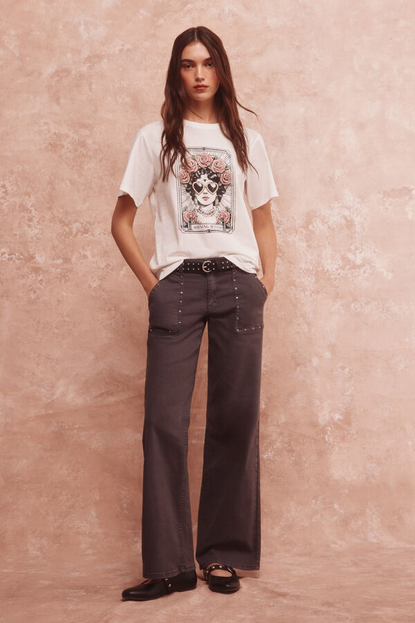 Springfield Playera "Brillando más allá" estampado