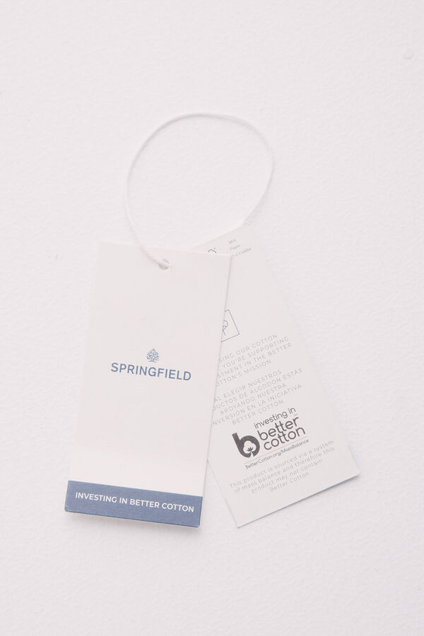 Springfield Bermuda lino slim fit azulado