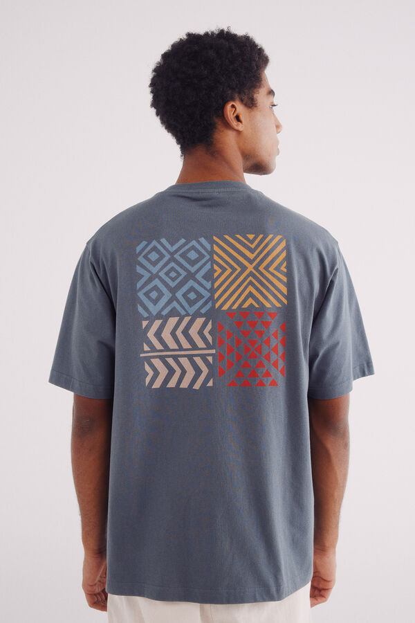 Springfield Camiseta étnica azul