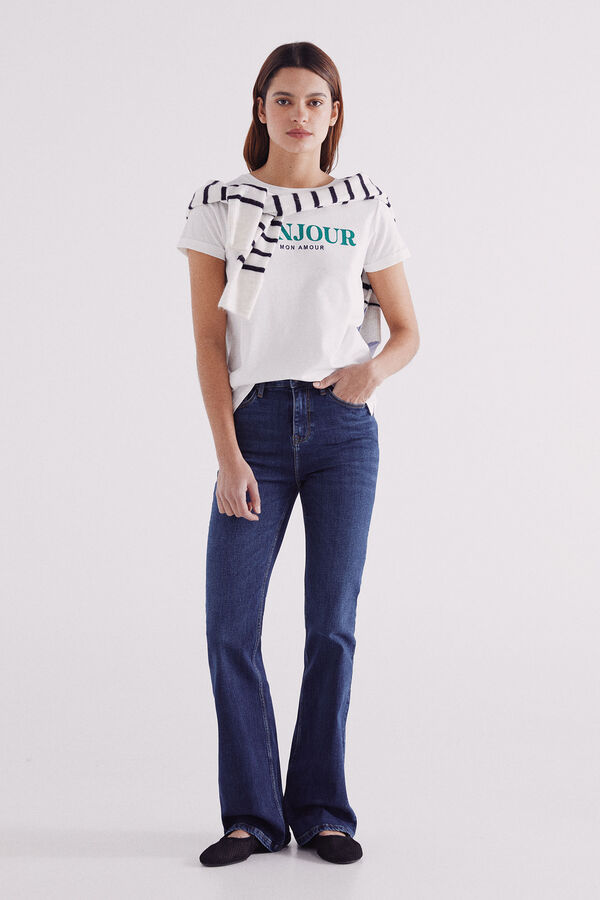Springfield Playera "Au revoir" natural